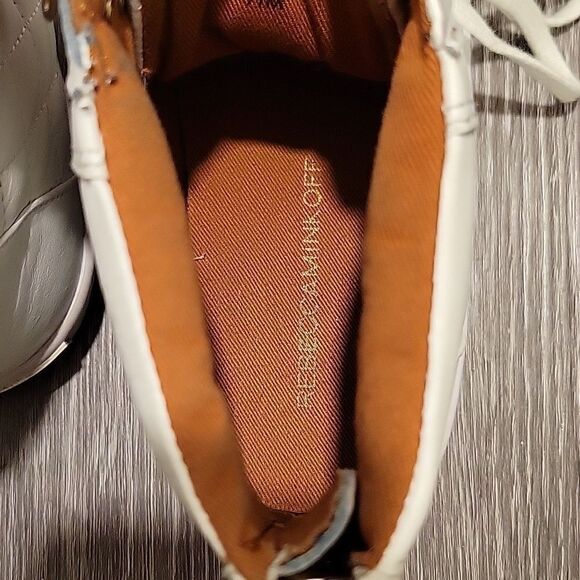 Rebecca Minkoff studded sneakers white leather size 7 - Picture 8 of 12